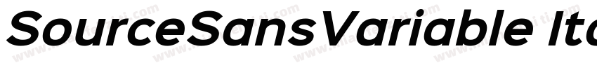 SourceSansVariable Italic 700 字体转换